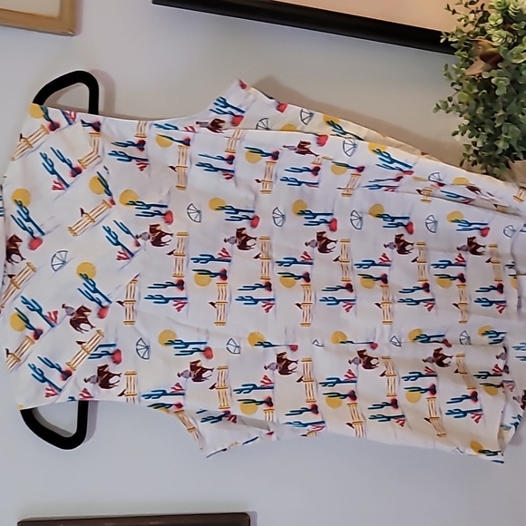 Rock & Roll Cactus Print Sleeveless Shirt Cowgirl Western Shirt XL - Picture 5 of 5